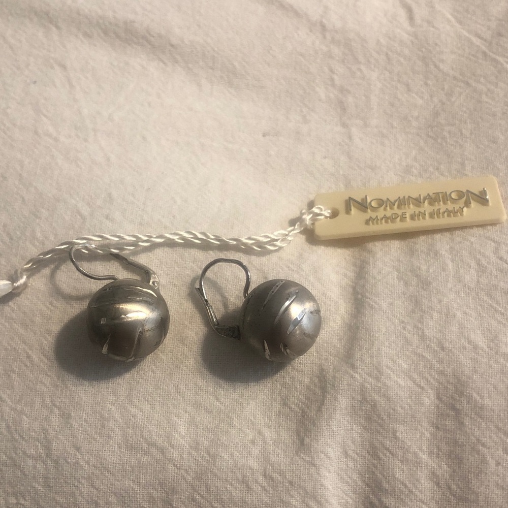 Nomination Silver Ball Drop Earrings
